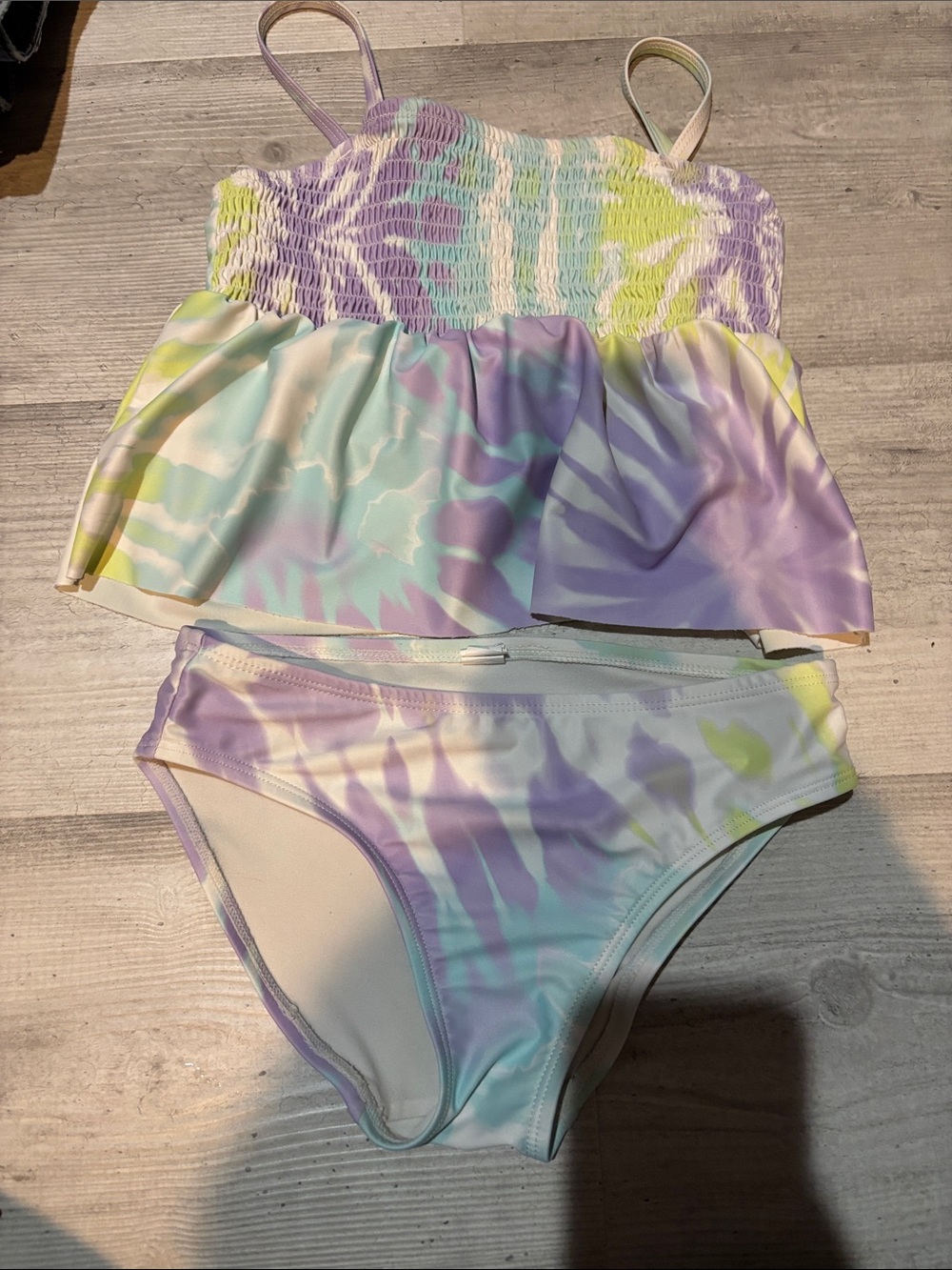Pastel Tie-Dye Two-Piece Swim Set